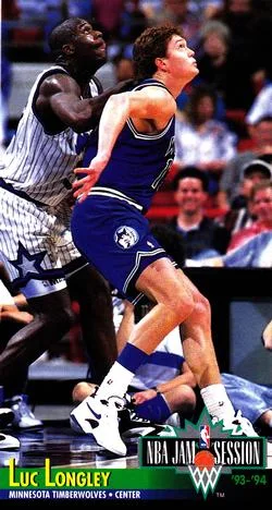 1993-94 Jam Session Luc Longley Variant #132 card image