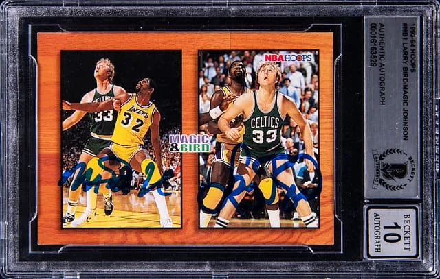 1993-94 NBA Hoops Larry Bird/Magic Johnson #MB1 card image