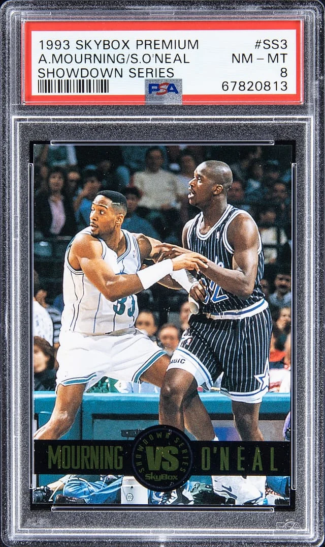 1993-94 SkyBox Premium Alonso Mourning/Shaquille O'Neal Showdown Series #SS3 card image