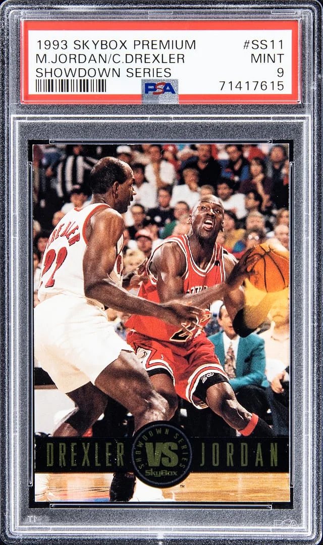 1993-94 SkyBox Premium Michael Jordan/Clyde Drexler Showdown Series #SS11 card image