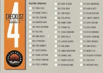 1993-94 SkyBox Premium Checklist 4: 192-273 #339 card image