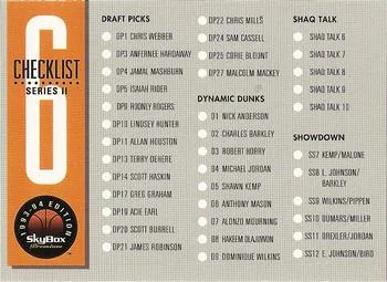 1993-94 SkyBox Premium Checklist 6: Inserts #341 card image