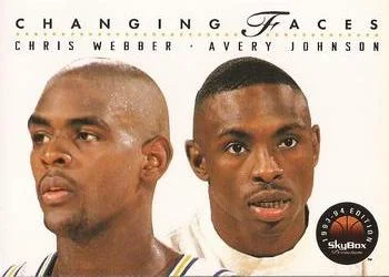 1993-94 SkyBox Premium Chris Webber / Avery Johnson CF Variant #300 card image