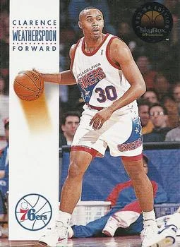 1993-94 SkyBox Premium Clarence Weatherspoon Variant #143 card image