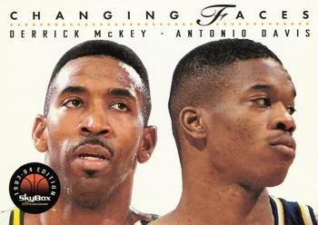 1993-94 SkyBox Premium Derrick McKey / Antonio Davis CF Variant #302 card image