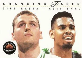 1993-94 SkyBox Premium Dino Radja / Acie Earl CF Variant #293 card image