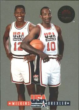 1993-94 SkyBox Premium Dominique Wilkins / Clyde Drexler EXCH USA Tip-Off #8 card image
