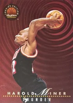 1993-94 SkyBox Premium Harold Miner / Steve Smith Thunder and Lightning #TL2 card image