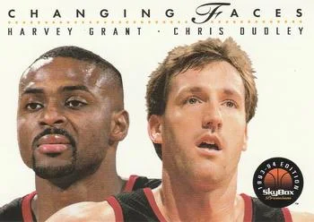 1993-94 SkyBox Premium Harvey Grant / Chris Dudley CF Variant #313 card image