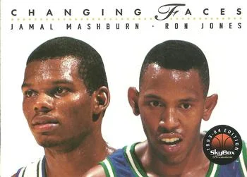 1993-94 SkyBox Premium Jamal Mashburn / Popeye Jones CF Variant #297 card image