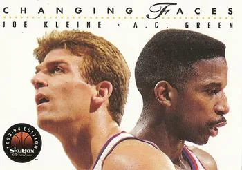1993-94 SkyBox Premium Joe Kleine / A.C. Green CF Variant #312 card image