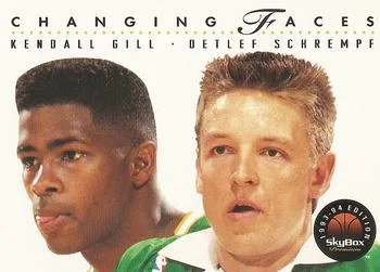 1993-94 SkyBox Premium Kendall Gill / Detlef Schrempf CF Variant #316 card image