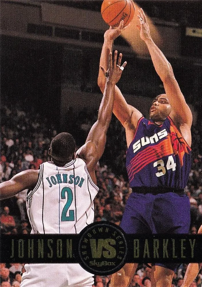 1993-94 SkyBox Premium Larry Johnson / Charles Barkley Showdown Series #SS8 card image