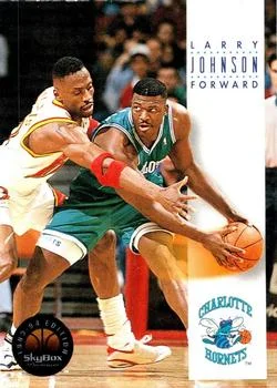 1993-94 SkyBox Premium Larry Johnson Promos #NNO card image