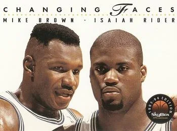 1993-94 SkyBox Premium Mike Brown / Isaiah Rider CF Variant #307 card image