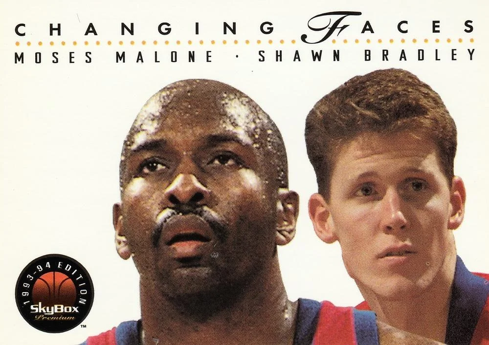 1993-94 SkyBox Premium Moses Malone / Shawn Bradley CF Variant #311 card image