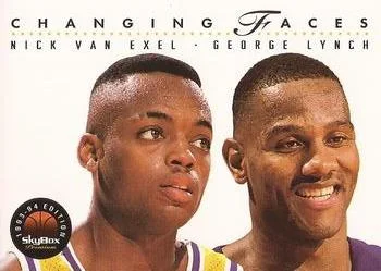 1993-94 SkyBox Premium Nick Van Exel / George Lynch CF Variant #304 card image