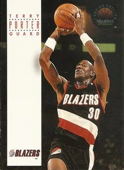 1993-94 SkyBox Premium Terry Porter Variant #153 card image