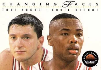 1993-94 SkyBox Premium Toni Kukoc / Corie Blount CF Variant #295 card image