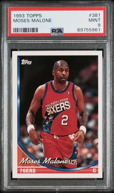 1993-94 Topps Moses Malone #381 card image