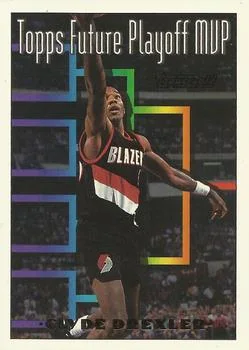 1993-94 Topps Clyde Drexler FPM Gold #206 card image