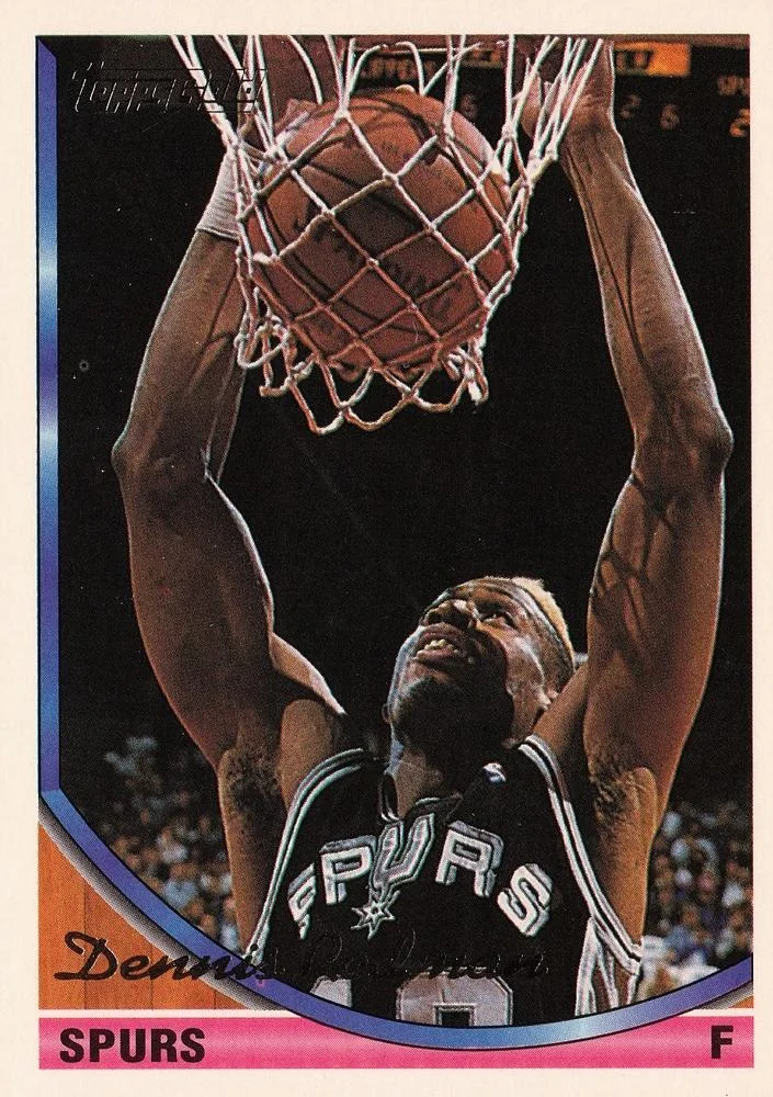 1993-94 Topps Dennis Rodman Gold #324 card image