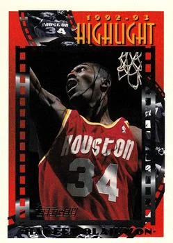 1993-94 Topps Hakeem Olajuwon HL Gold #2 card image