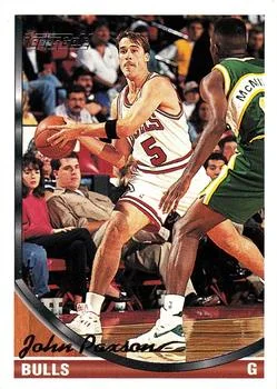 1993-94 Topps John Paxson Gold #377 card image