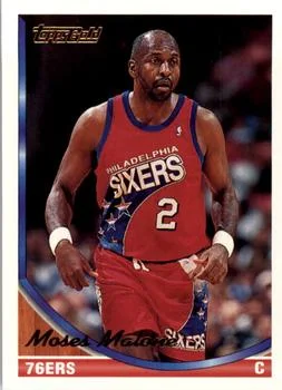 1993-94 Topps Moses Malone Gold #381 card image