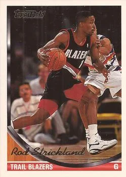 1993-94 Topps Rod Strickland Gold #84 card image