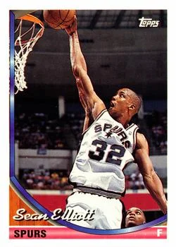 1993-94 Topps Sean Elliott Variant #196 card image