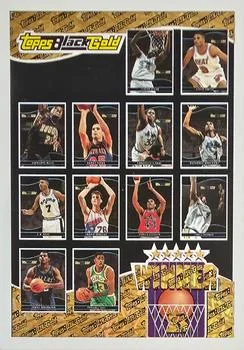 1993-94 Topps Shawn Bradley / LaPhonso Ellis / Pervis Ellison / Danny Ferry / Kendall Gill / Anfernee Hardaway / Jamal Mashburn / Shaquille O'Neal / J.R. Reid / Isaiah Rider / Steve Smith / Chris Webber Black Gold Winners Redemptions #B card image