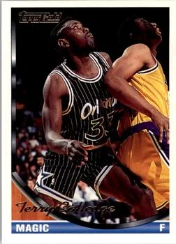 1993-94 Topps Terry Catledge UERUER: 89-90 Stat Line shows Bullets Gold #18 card image
