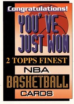 1993-94 Topps Topps Finest Redemption Card RDMCard could be redeemed for two 1993-94 Topps Finest cards #NNO card image