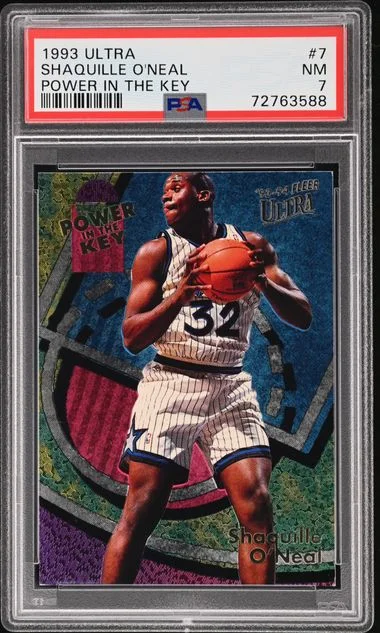 1993-94 Ultra Shaquille O'Neal Power In The Key #7 card image
