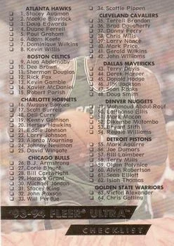 1993-94 Ultra Checklist: 1-124 #199 card image