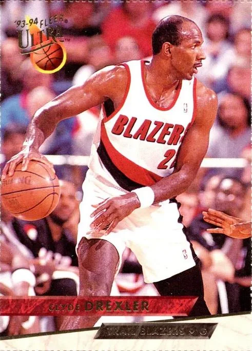 1993-94 Ultra Clyde Drexler PROMO Promotional Panel Singles #154 card image