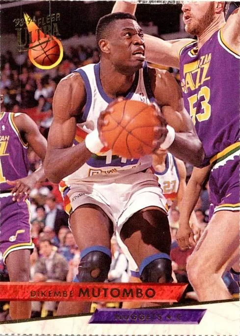 1993-94 Ultra Dikembe Mutombo PROMO Promotional Panel Singles #52 card image