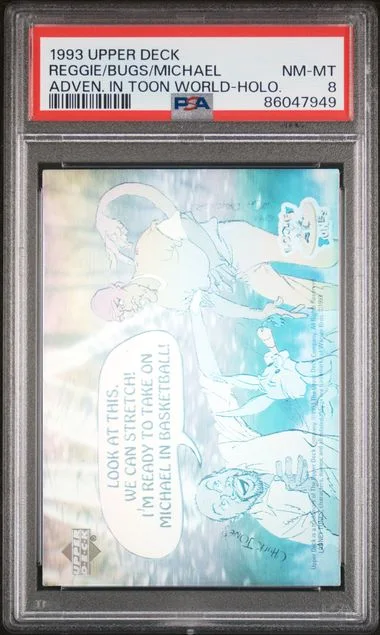 1993-94 Upper Deck Adventures In Toon World Hologram Bugs/Michael Jordan/Reggie Jackson #no-number card image