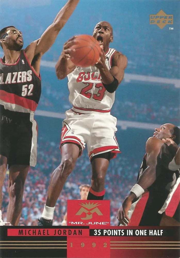 1993-94 Upper Deck Authenticated Michael Jordan Mr. June Jumbo Michael Jordan #MJ4 card image