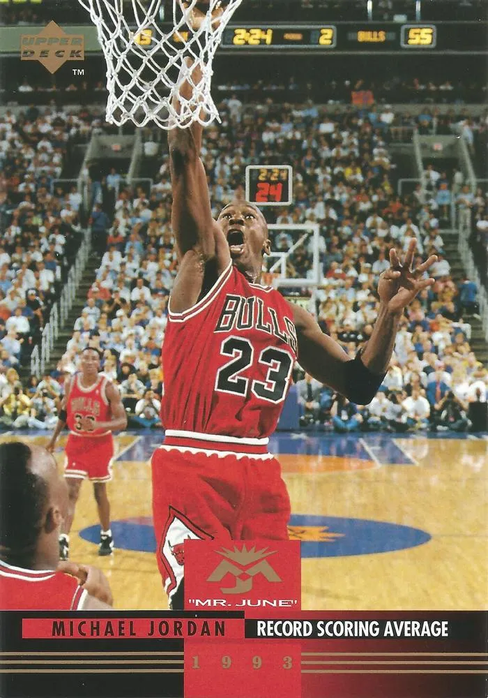 1993-94 Upper Deck Authenticated Michael Jordan Mr. June Jumbo Michael Jordan #MJ8 card image
