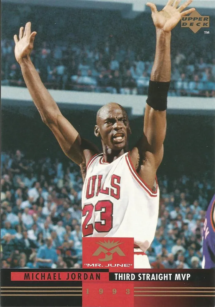 1993-94 Upper Deck Authenticated Michael Jordan Mr. June Jumbo Michael Jordan #MJ9 card image