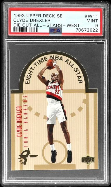 1993-94 Upper Deck Clyde Drexler Special Edition Die Cut All-Stars West #W11 card image