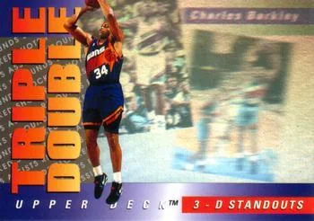 1993-94 Upper Deck French Charles Barkley Triple Double 3-D Standouts #TD1 card image