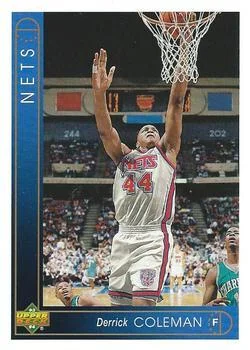 1993-94 Upper Deck French Derrick Coleman Variant #27 card image