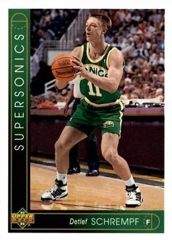 1993-94 Upper Deck French Detlef Schrempf Variant #112 card image