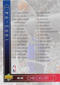 1993-94 Upper Deck French Doug West / James Worthy Checklist #194 card image
