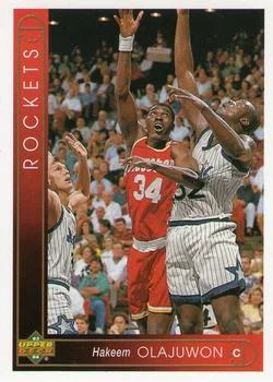 1993-94 Upper Deck French Hakeem Olajuwon Variant #113 card image