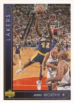 1993-94 Upper Deck French James Worthy Variant #150 card image