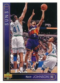 1993-94 Upper Deck French Kevin Johnson Variant #15 card image